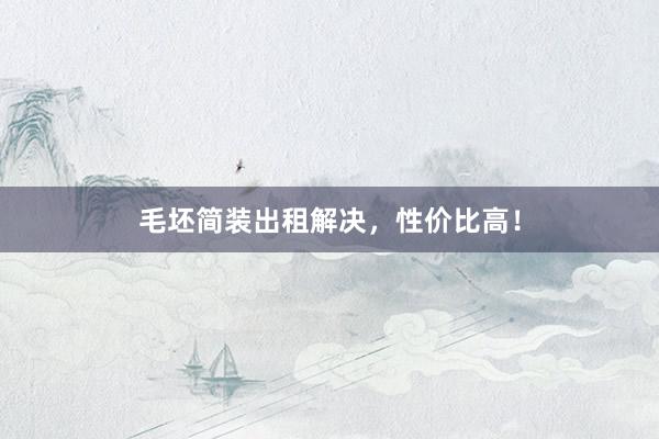 毛坯简装出租解决，性价比高！